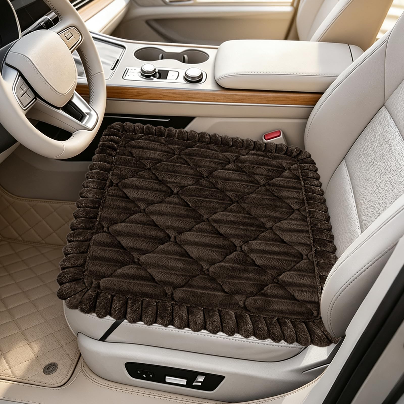 SYLC Dog Bed for Car Back Seat, Non-Slip Car Seat Cushion Cover Soft Plush