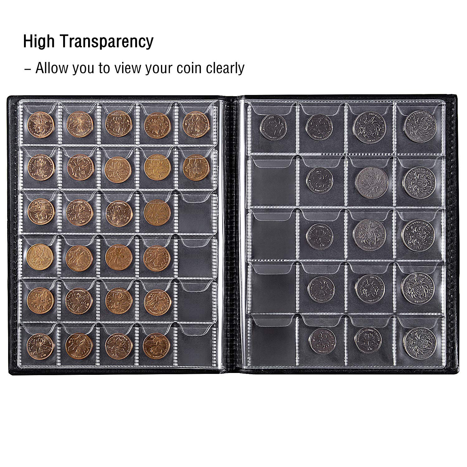 Amazon.com: Ettonsun 250 個口袋硬幣收藏夾- 硬幣收藏書架適合收藏家的硬幣收藏夾: 辦公用品