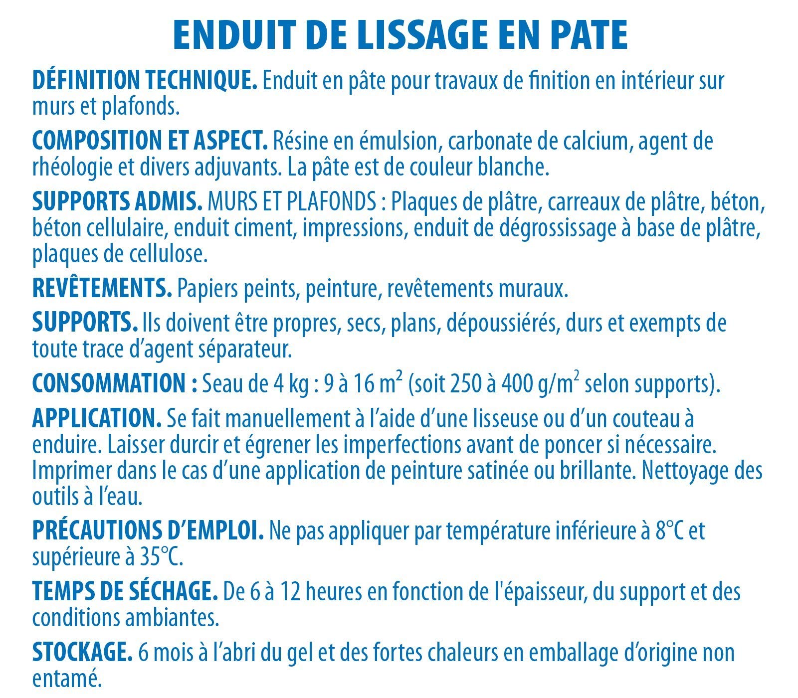 Semin A05267 Enduit de Lissage en Pâte pour Murs et Plafonds, Intérieur, Seau de 4 kg et A06319 Lame CE 78 pour Enduire et Lisser, 25 cm