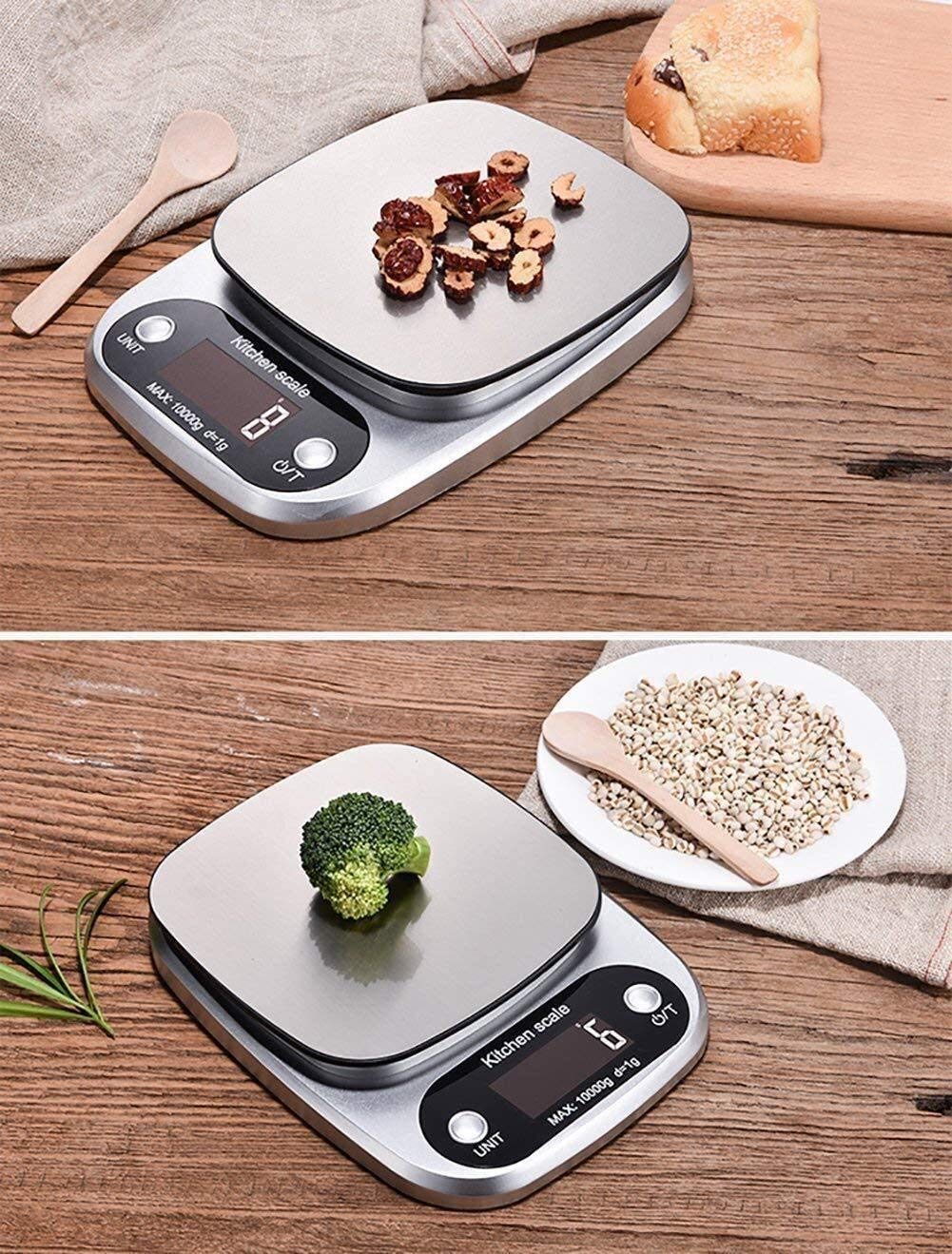 Digital Kitchen Wagi Wagi do Żywności Gotowanie Pieczenia Elektroniczna Platforma ze stali nierdzewnej Wysoka precyzyjna skale kawy z podświetlanym wyświetlaczem LCD (Size : 5kg/1g)