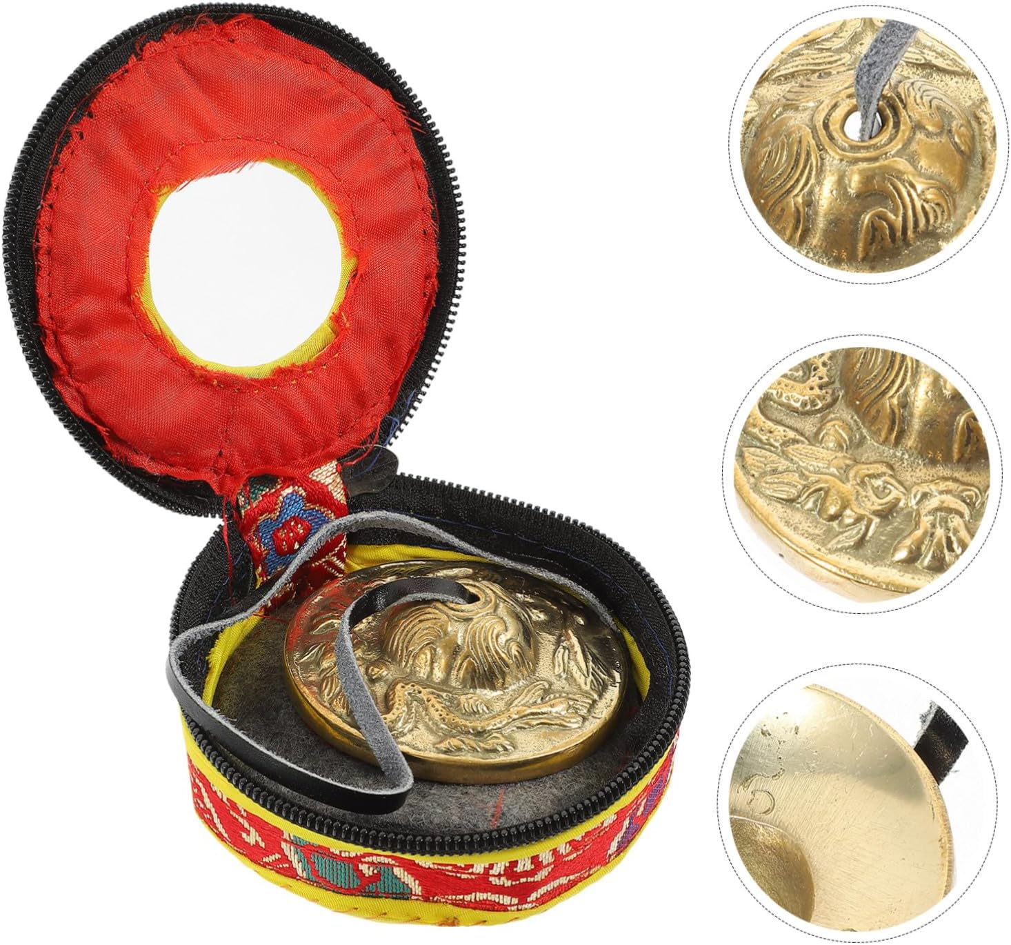 1pc Handmade Meditation Chime Bell Yoga Chime Tingsha Cymbals Meditation Instrument