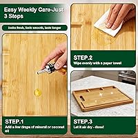 Vista 8 de Tablas de cortar para cocina – Tabla de cortar de bambú integrada con 3 compartimentos y ranuras para jugos – Bandeja de servir para carnes