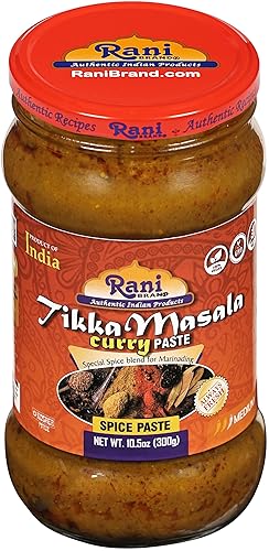 Miniatura 6 de Rani Tikka Masala - Pasta de especias para cocinar, tarro de vidrio de 10.5 onzas (10.58 oz)  Sin colores  Todo natural  Sin OMG  Kosher  Vegano
