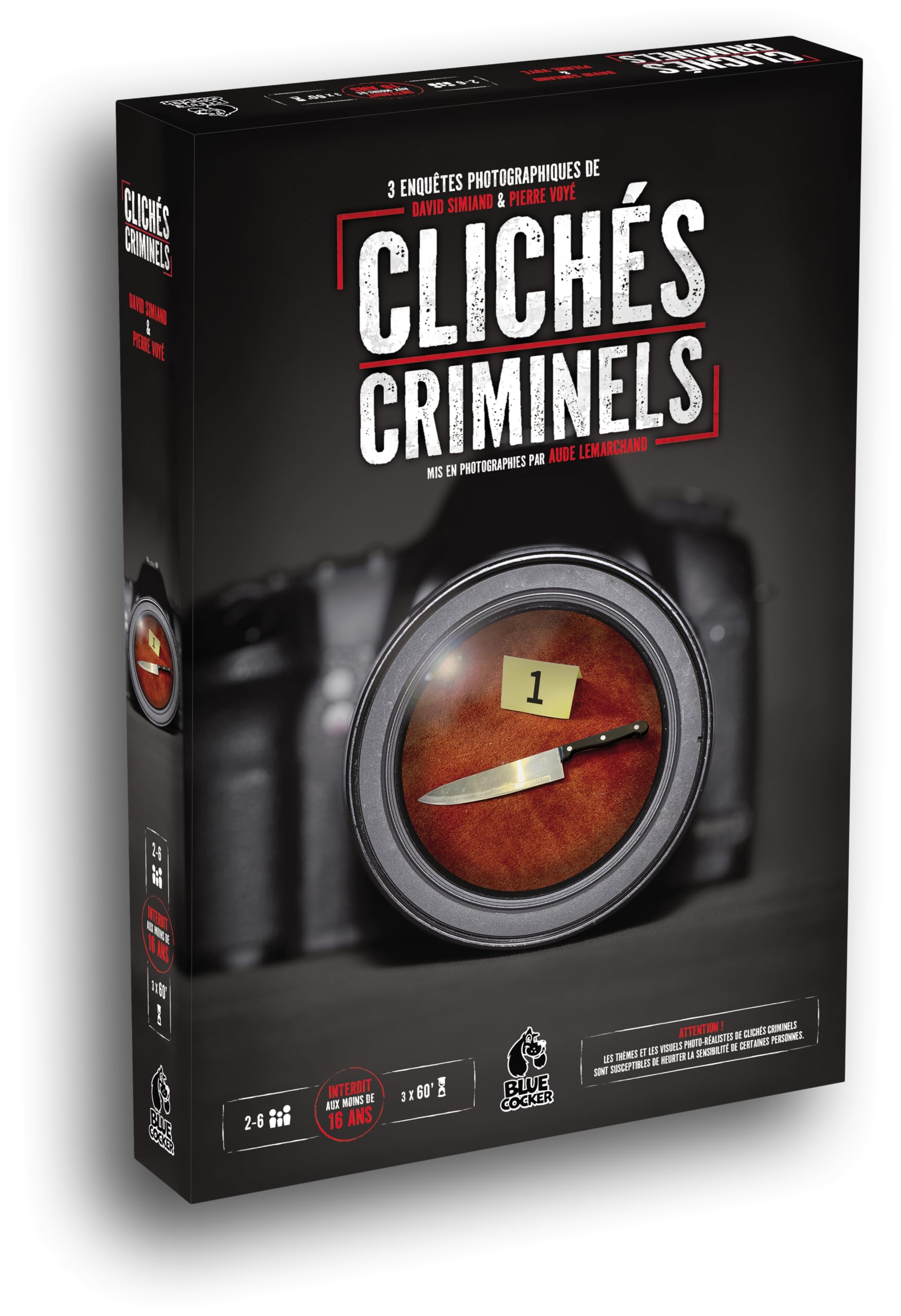 Blackrock Games CRIMINAL CLICHES - Immersive and Cooperative Investigation Game with Interactive App - Ages 16 and over - 3 investigations - Photos and Realistic Documents - Blue Cocker