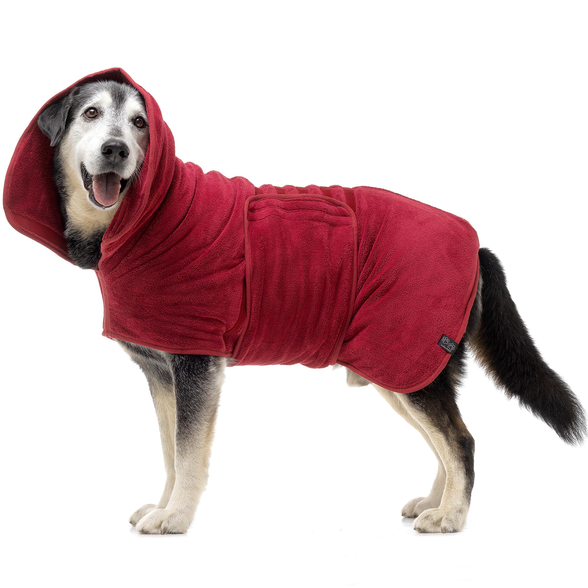 Lucky Paws® UK Dog Drying Coat, Luxurious Double Layer Dog Towel Robe, Dry Your Dogs in Minutes - Image 3