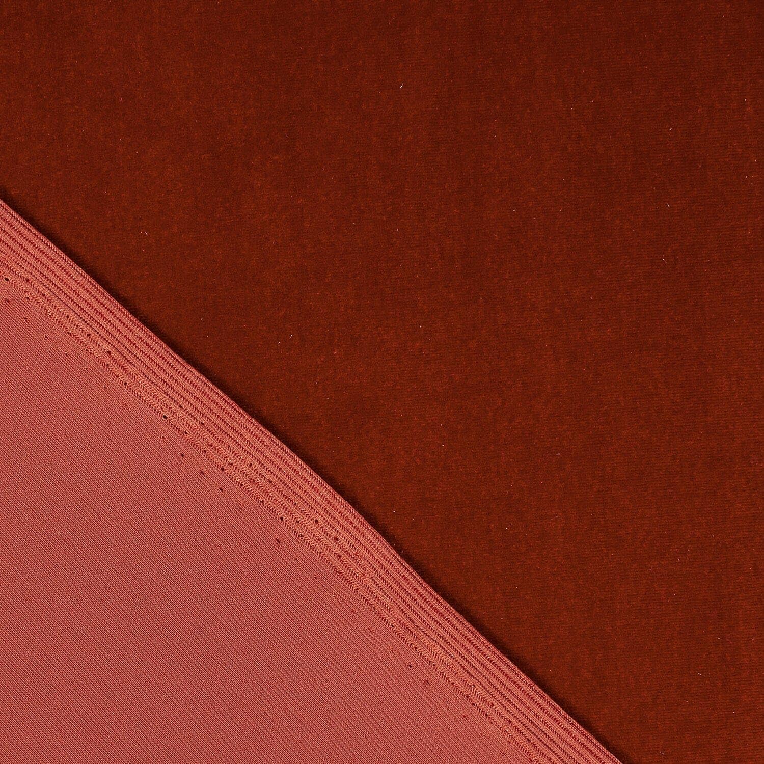 Stretch Velvet Fabric 60 Inch Polyester Spandex By The Yard for Sewing Apparel & Upholstery - Rust (5 Yards)