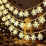 Pesca Plastic Snow Flake String Lights for Indoor Outdoor Decoration Diwali Light for Party Birthday Diwali Christmas (4 Meters, 25 Led,Warm White) Snowflakes20LED