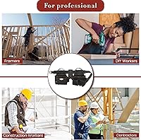 Vista 6 de Style n Craft Combo de 4 piezas y 17 bolsillos, cinturón de herramientas con 2 bolsas de herramientas y 1 soporte para martillo, cinturón