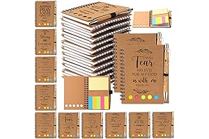 Inspirational Christian Gift Set Bulk - 60 Pcs Bible Verse Pens & Spiral Notebooks