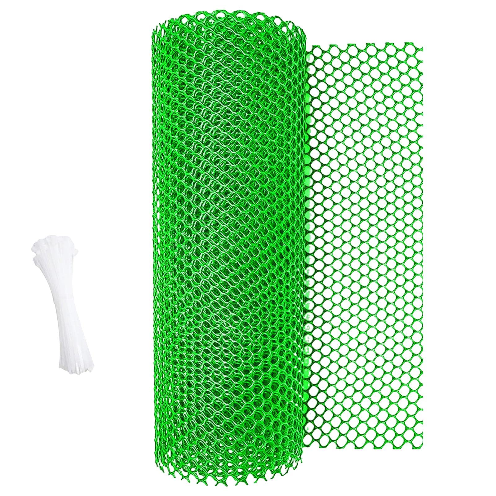 CALANDIS Chicken Wire Frame Poultry Fencing Decorative Protective for Outdoor Safety Green | 1X Protective Net 30X Cable Ties-image-4
