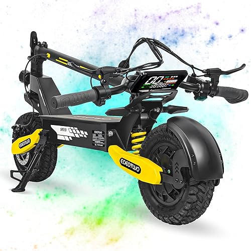 Off Road Electric Scooter for Adults, 1200W/2400W Motor E Scooter, Up to 31/40 MPH Top Speed & 20/43 Miles Long Range, 11" Off-Road Tires, 330lbs MAX Load, Foldable Fast