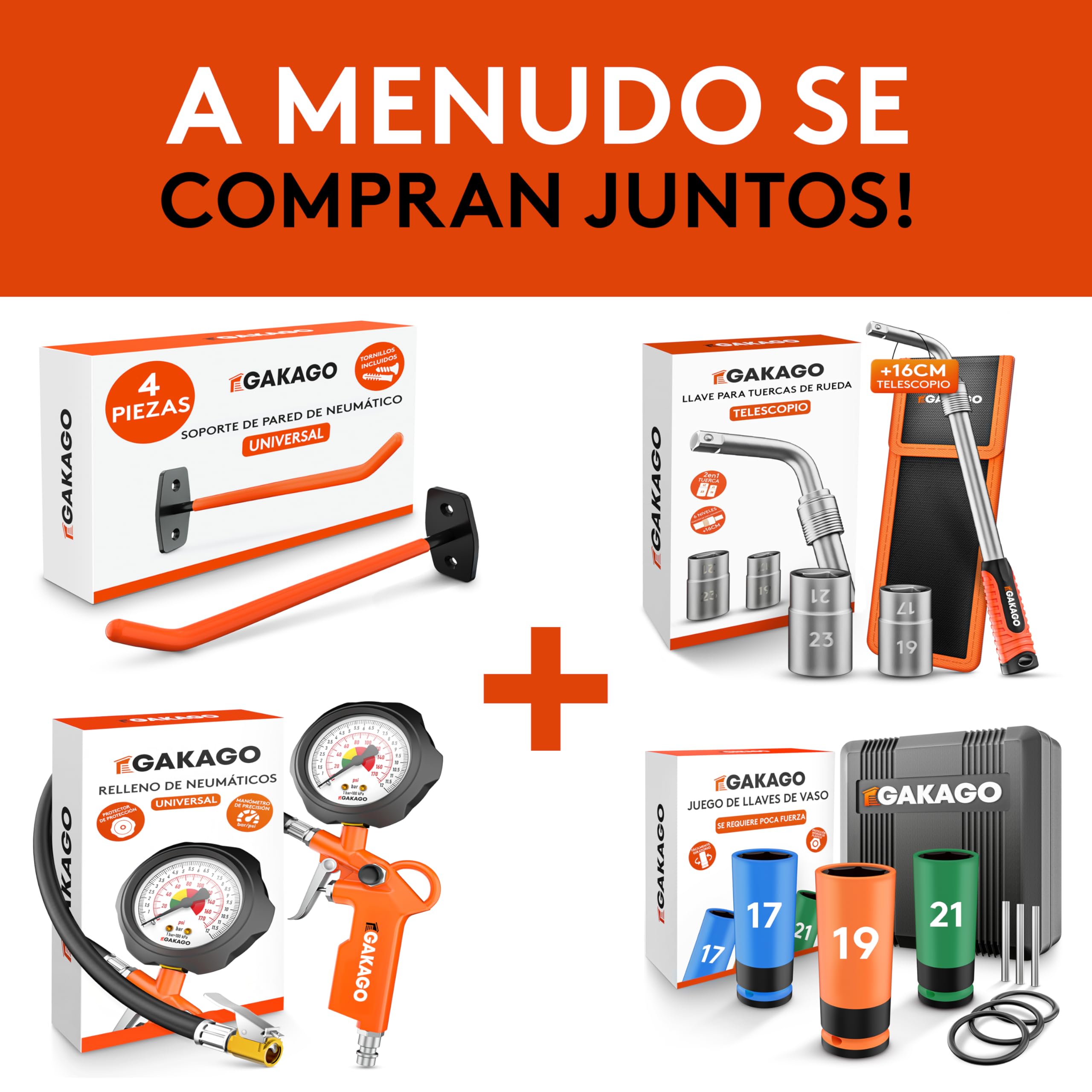 Gakago Carraca telescópica de 1/2" pulgada hasta 60 cm - Carraca reversible extra larga con mango ergonómico - Potencia superior con más de 615 Nm y engranajes precisos de 72 dientes finos