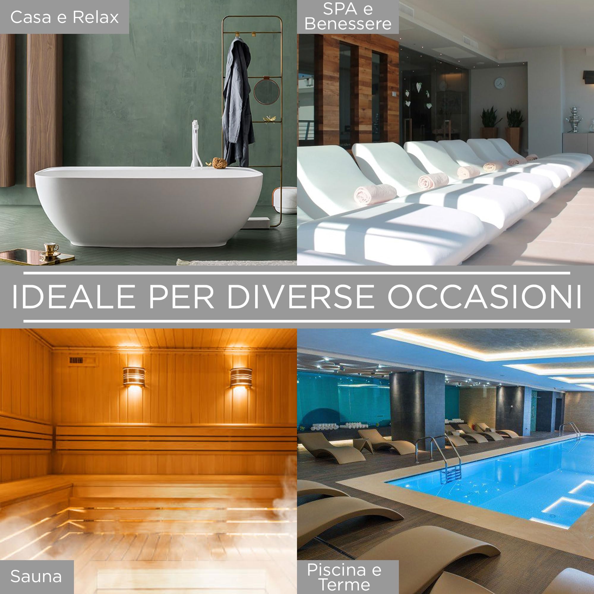 Accappatoio Nido d’Ape Unisex Uomo Donna in cotone con Cappuccio, Tasche e Cintura – Leggero, Assorbente, Traspirante – Ideale per Casa, SPA, Piscina, Palestra e Viaggi