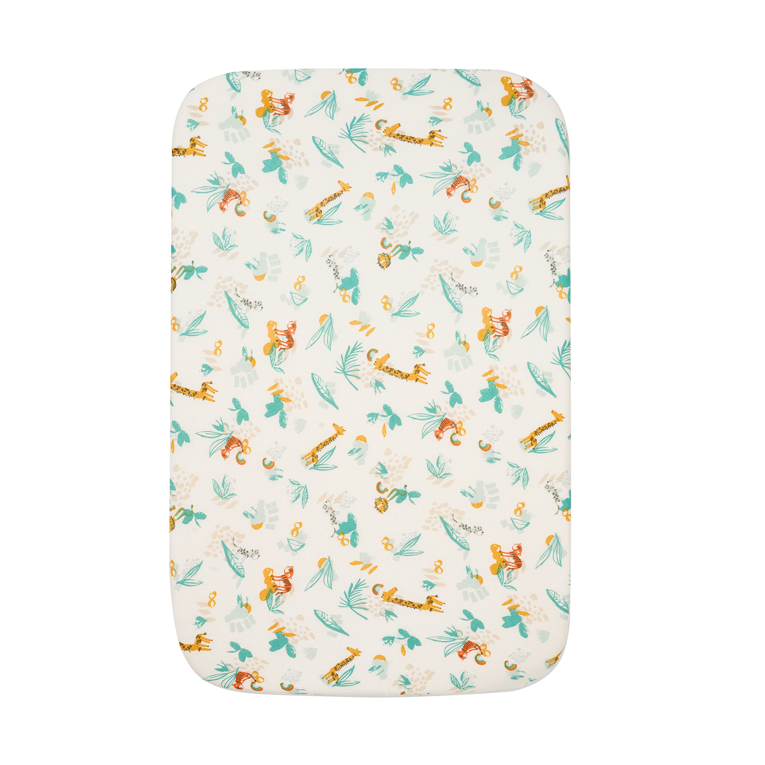 Tutti Bambini Bedside Crib Starter Pack | 2 Crib Fitted Sheets with an Interlock Coverlet, 100% Organic Cotton, Fits 53x80cm to 60x90cm Mattresses | Run Wild