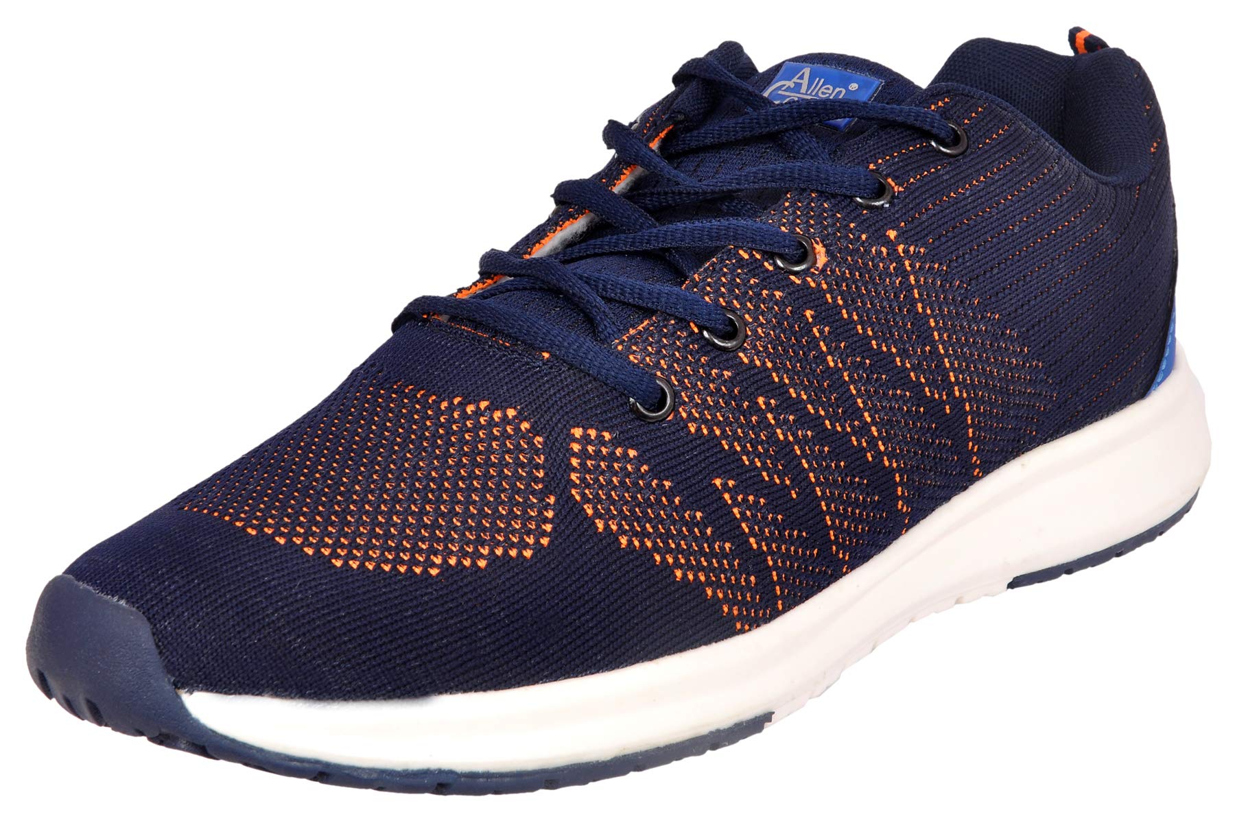 Allen Cooper ACSS-61103 Navy-Orange Combination Sport Shoes for Mens