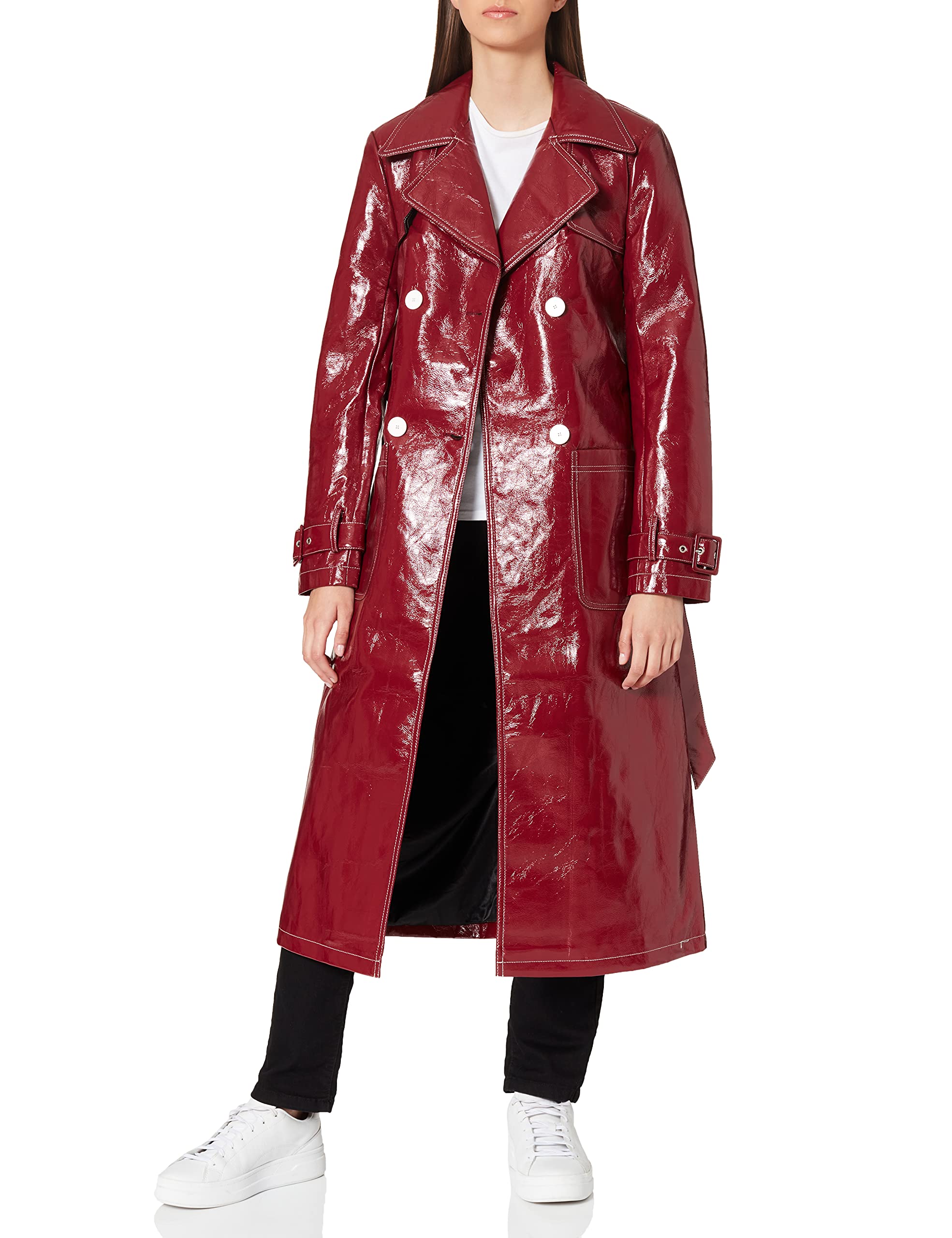 Trenchcoat Only Mantel Petrol Comma MANTEL Classic Coat Rot/red