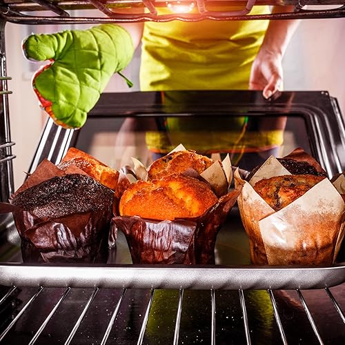 Miniatura 7 de Ruisita 150 piezas de mini tazas para hornear, tulipán, forros para magdalenas, forros para magdalenas, para bodas, cumpleaños, Navidad, fiestas de