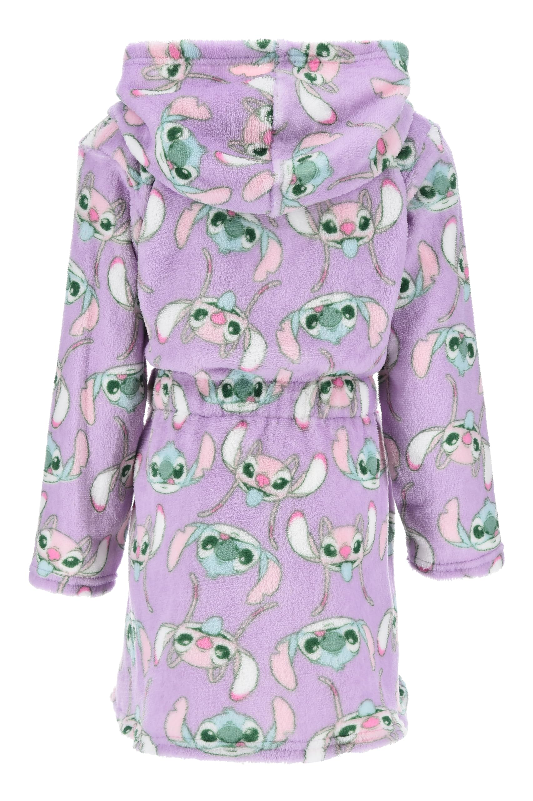 Disney Stitch et Angel Robe De Chambre pour Filles, Robe D'intérieur pour Enfants en Polaire Douce, Tailles 3 à 8 Ans