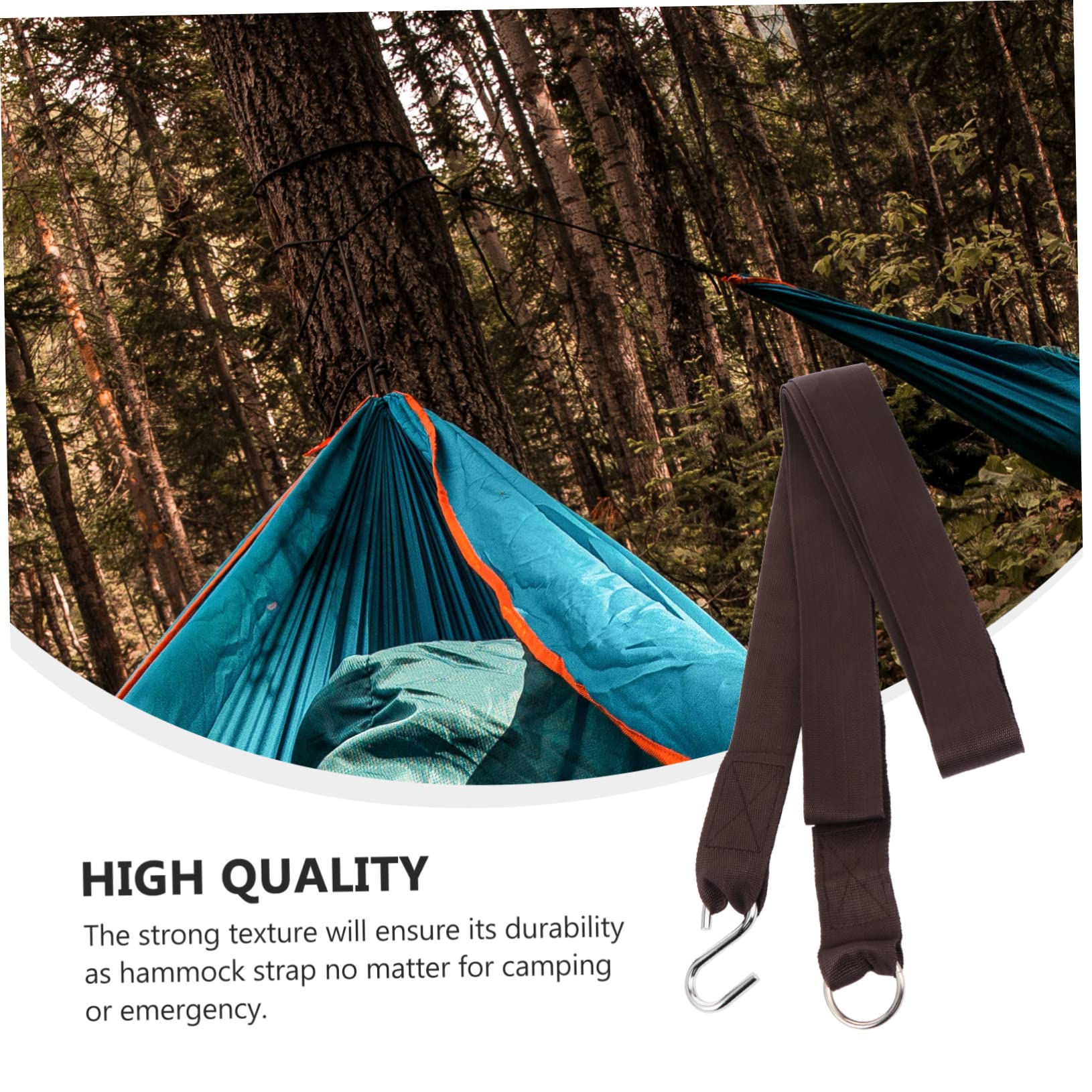 TOYANDONA 2 Ensembles Sangles De Suspension pour Hamac Lot de Sangles Nylon avec S Hooks pour Balançoires Et Activités Extérieures Compatible avec Tous Arbres Et Structures 4 Pièces * 2