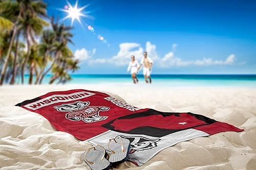 Miniatura 2 de Northwest NCAA State Line - Toalla de playa, 30x60, Wisconsin Badgers