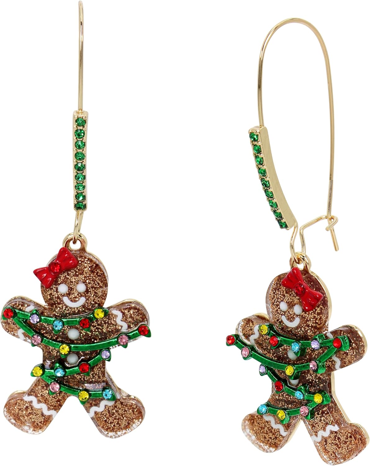 Betsey Johnson Christmas Gingerbread Dangle Earrings