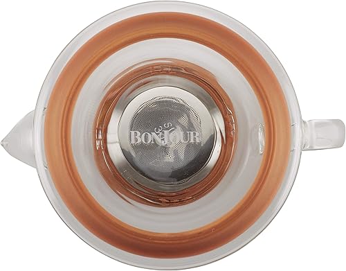 Miniatura 5 de BonJour Tetera de borosilicato de cobre, 1 pieza, vidrio con detalles metálicos