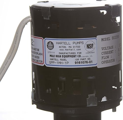 Ice-O-Matic Bomba de agua Ice O Matic 9161076-01 1550 rotaciones por minuto 115 voltios