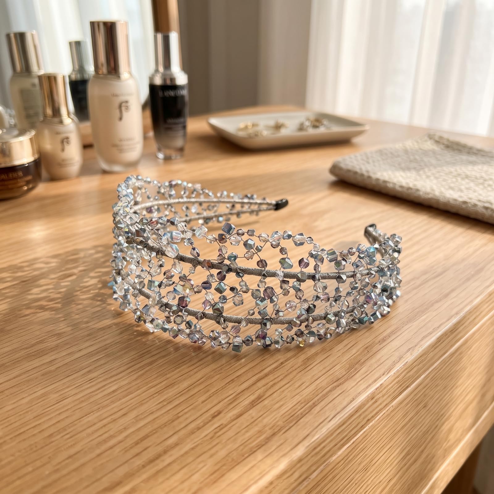 Cerchietto Donna Cristallo Fascia Capelli Accessorio Capelli Diadema Eleganza Brillante E Finitura Artigianale Estremità Arrotondate per Comfort