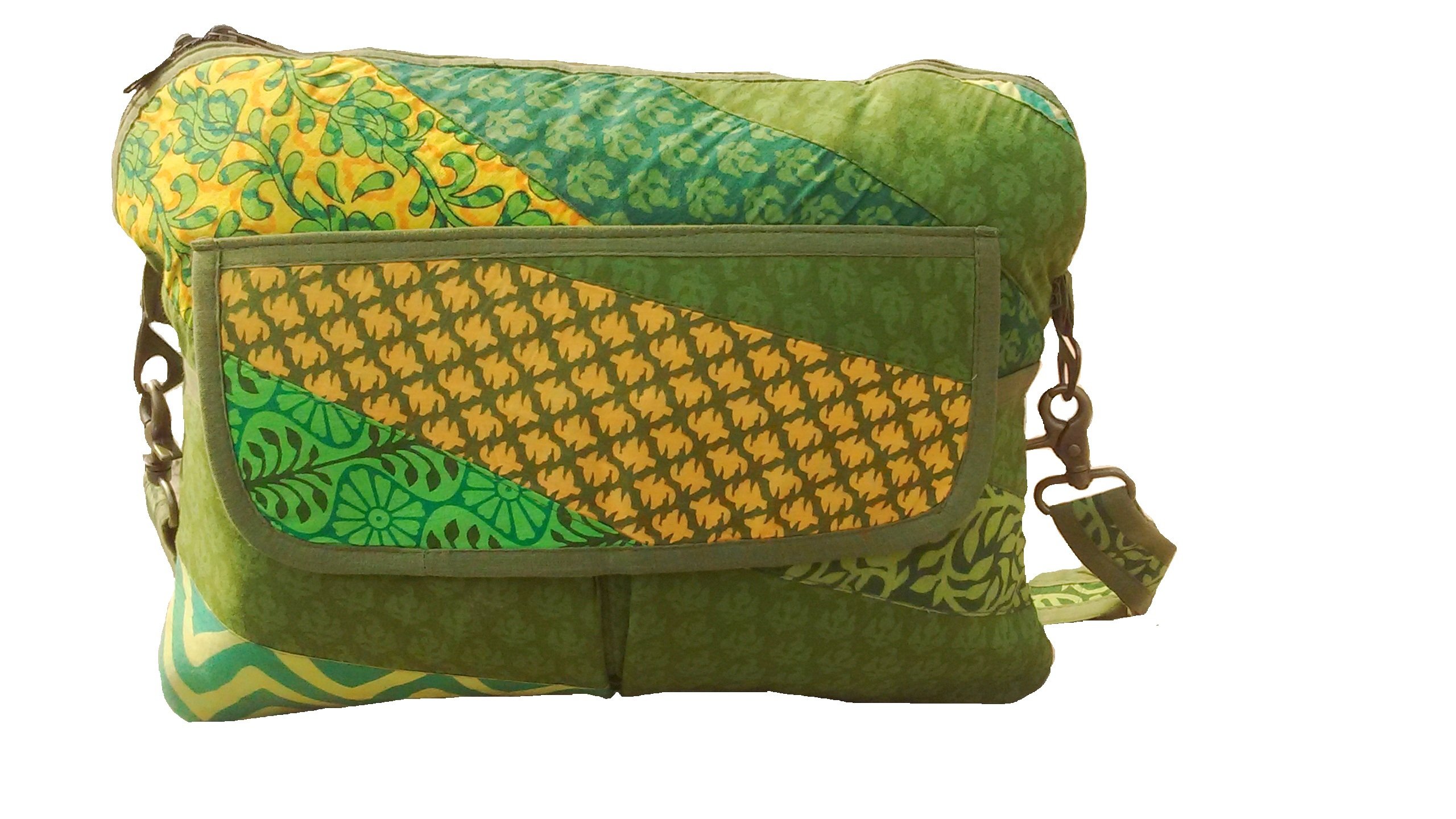 PurpledipCotton Funky Green College Bag for Girls