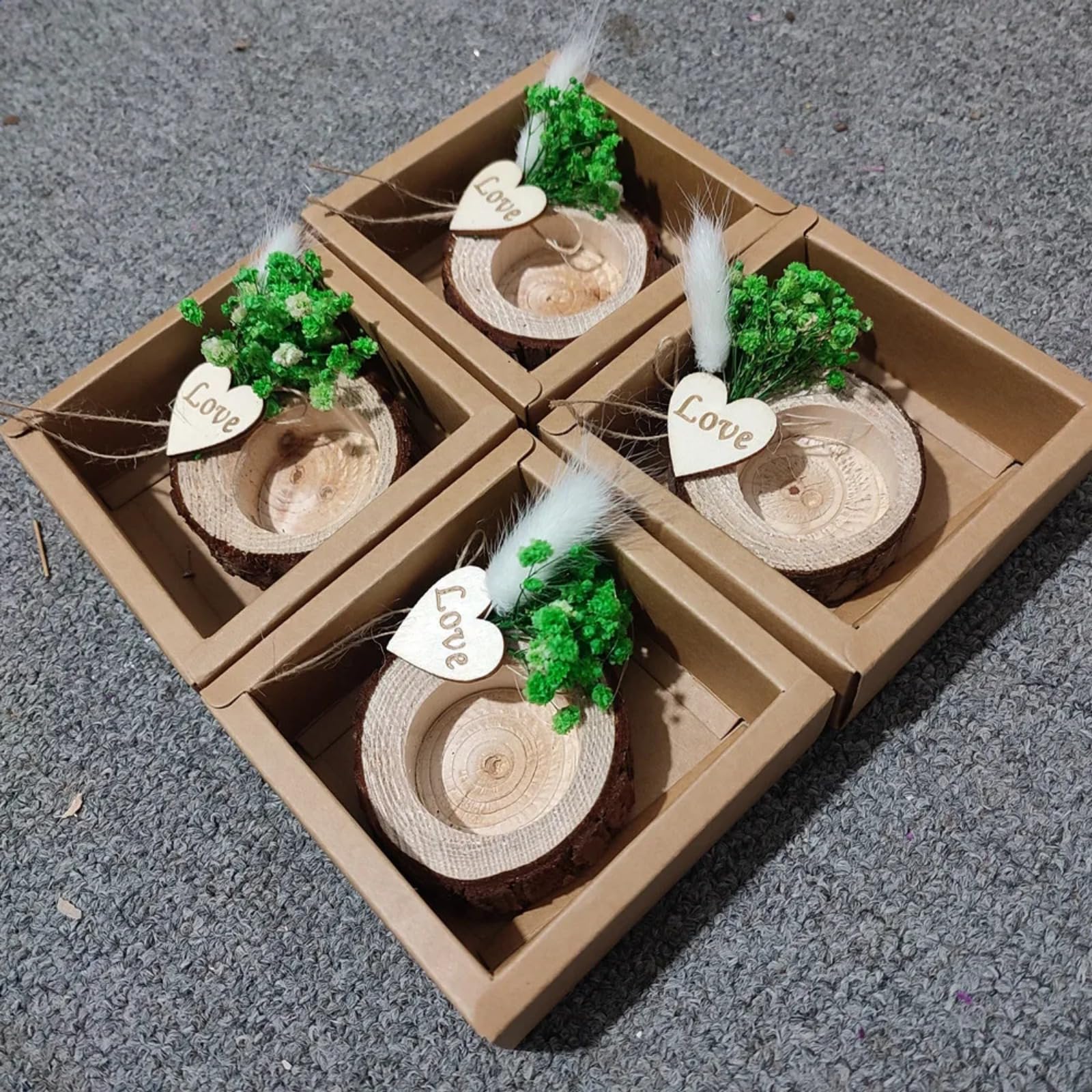 Personnalisée Bougeoirs en Bois pour Bougies Chauffe-Plat, Personnalisée Bougie,étiquette Personnalisée Mariage,Bougies De Mariage pour Invités,Bougeoirs,Décorations De Mariage. (10pcs)