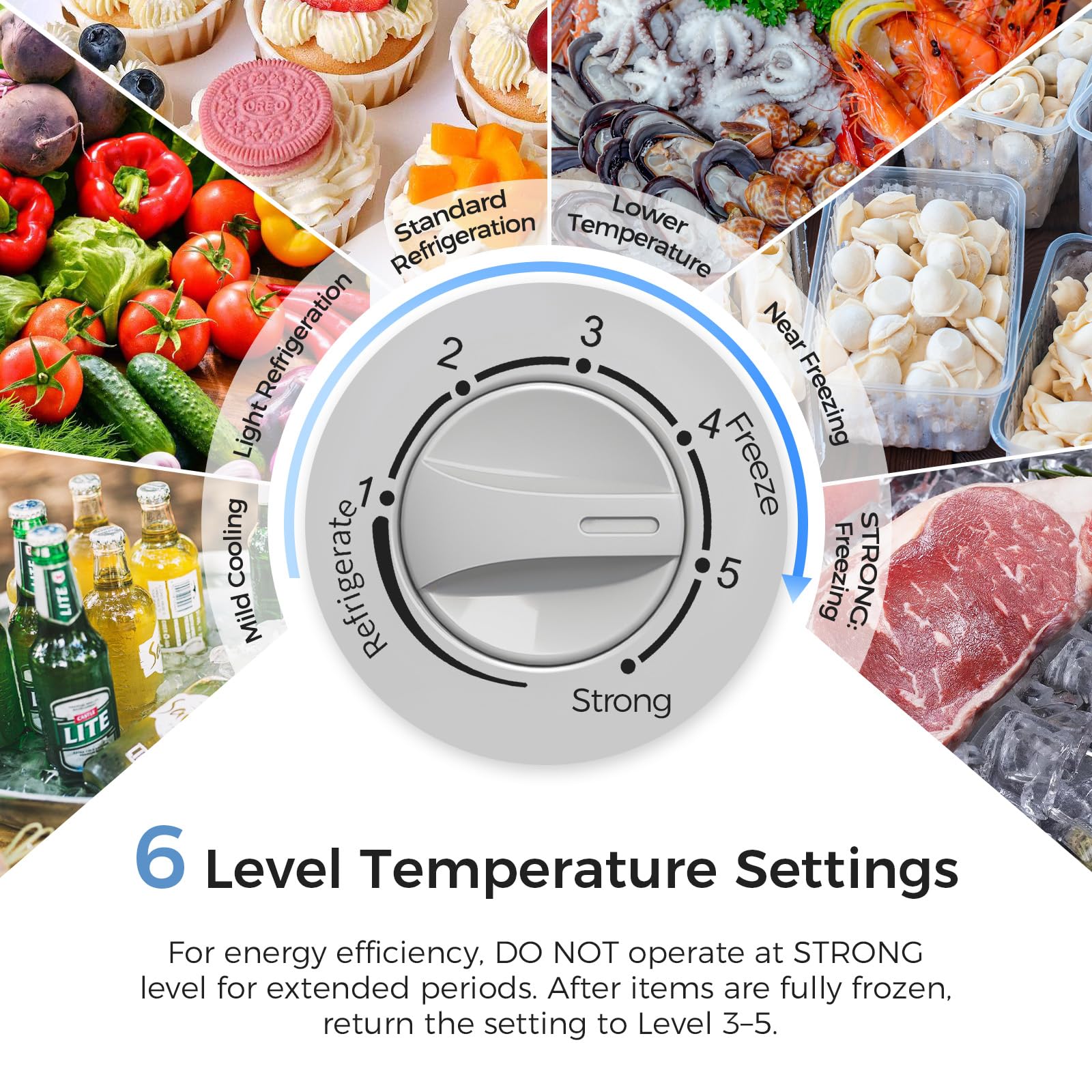 YASHE Gefriertruhe 150L, freistehende Tiefkühltruhe, Silber | 2 herausnehmbare Körbe • Einstellbare Temperatur • 45 dB leise • Ideal für Küche, Wohnung und Garage
