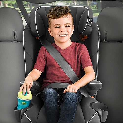 Miniatura 3 de Chicco MyFit Arnés  asiento elevador de automóvil arnés de 5 puntos y asiento elevador de respaldo alto para niños de 25 a 100 libras Ambientenegro
