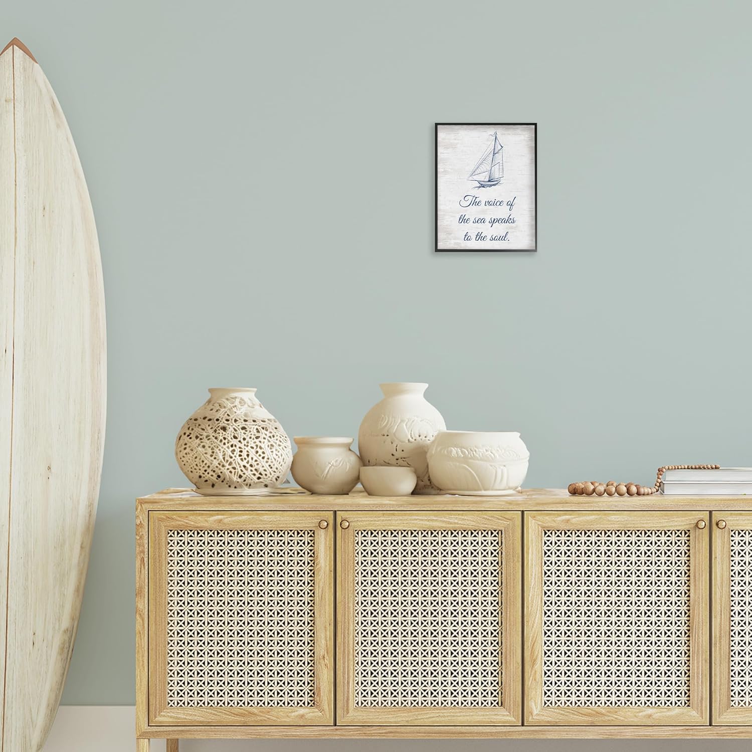 Stupell Industries Voice Of The Sea Framed Giclee Art Design by Lettered and Lined