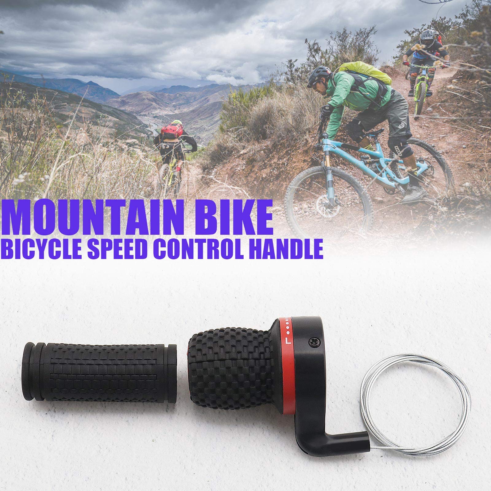 Acceleratore a mezza torsione per bicicletta elettrica 192X, impugnatura universale per acceleratore a mezza torsione per bici elettrica, materiale in gomma antiscivolo con facile (Connettore comune