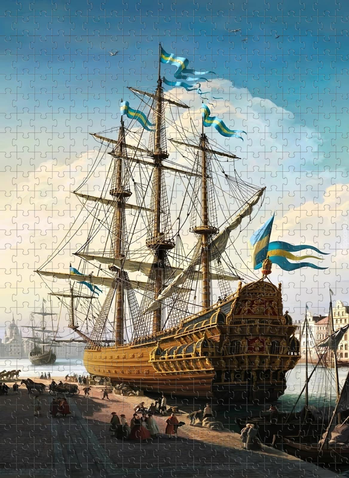 Puzzle in legno per adulti da 5000 pezzi Regalo per barche a vela da mare Decorazione per feste di intrattenimento per il tempo libero