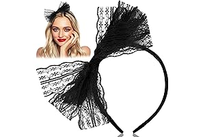 Neon Lace Bow Headband: 1980's Hair Accessory Revival