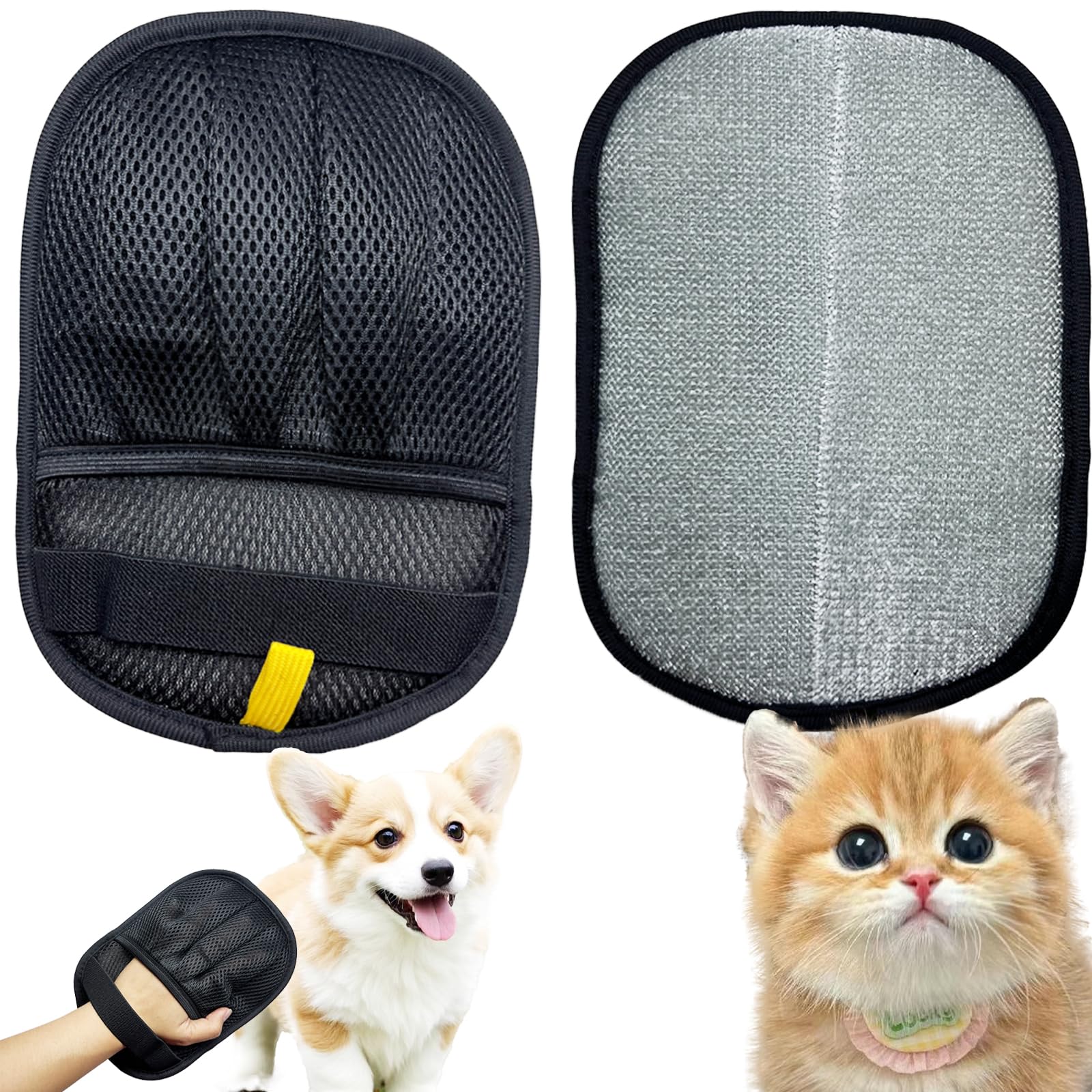 Gant Anti Poils Animaux, 2 Gant Poils Animaux, Faciles à Nettoyer et à Utiliser, Sans Coins Morts, épais, Résistants à l'usure, Durables