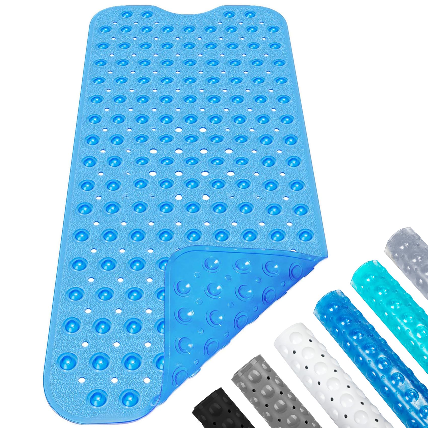 Sécurité Douche Tapis De Douche 48x48cm Antidérapant - Ventouses - Lavable - Bleu Clair Tapis Antidérapant Pour Baignoire