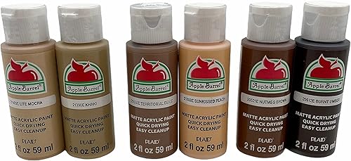 Juego de pintura acrílica en tono carne oscura