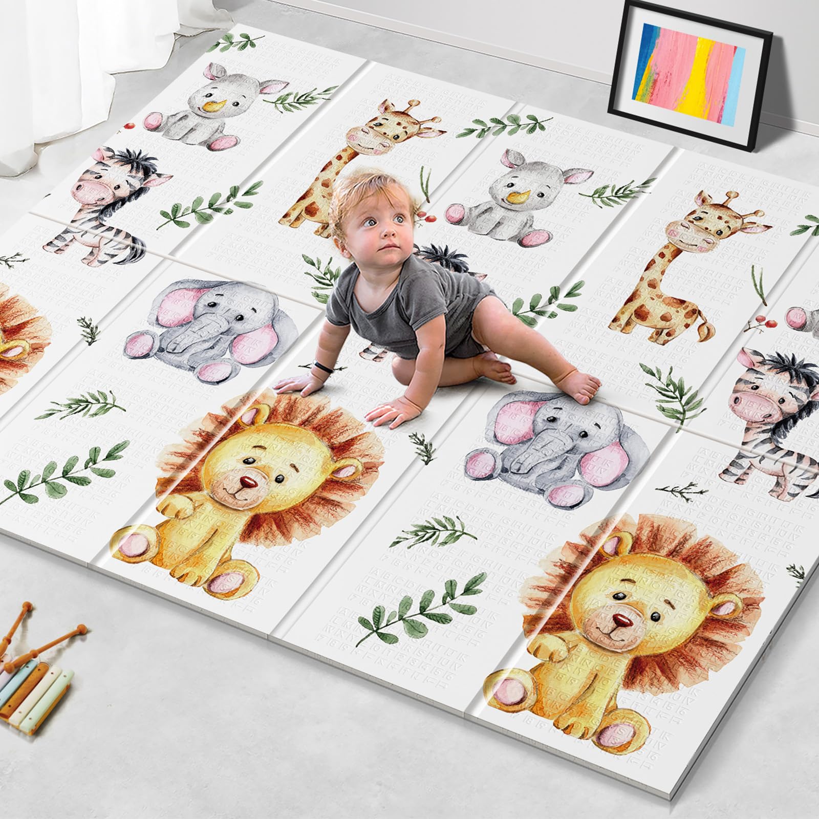 Amazon.com : NOONKTY 79x71 Extra Large Baby Play Mat for Floor