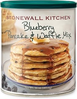 Stonewall Kitchen Wild Blueberry Pancake & Waffle Mix, 16 oz - Light Fluffy Gourmet Breakfast with Maine Blueberries