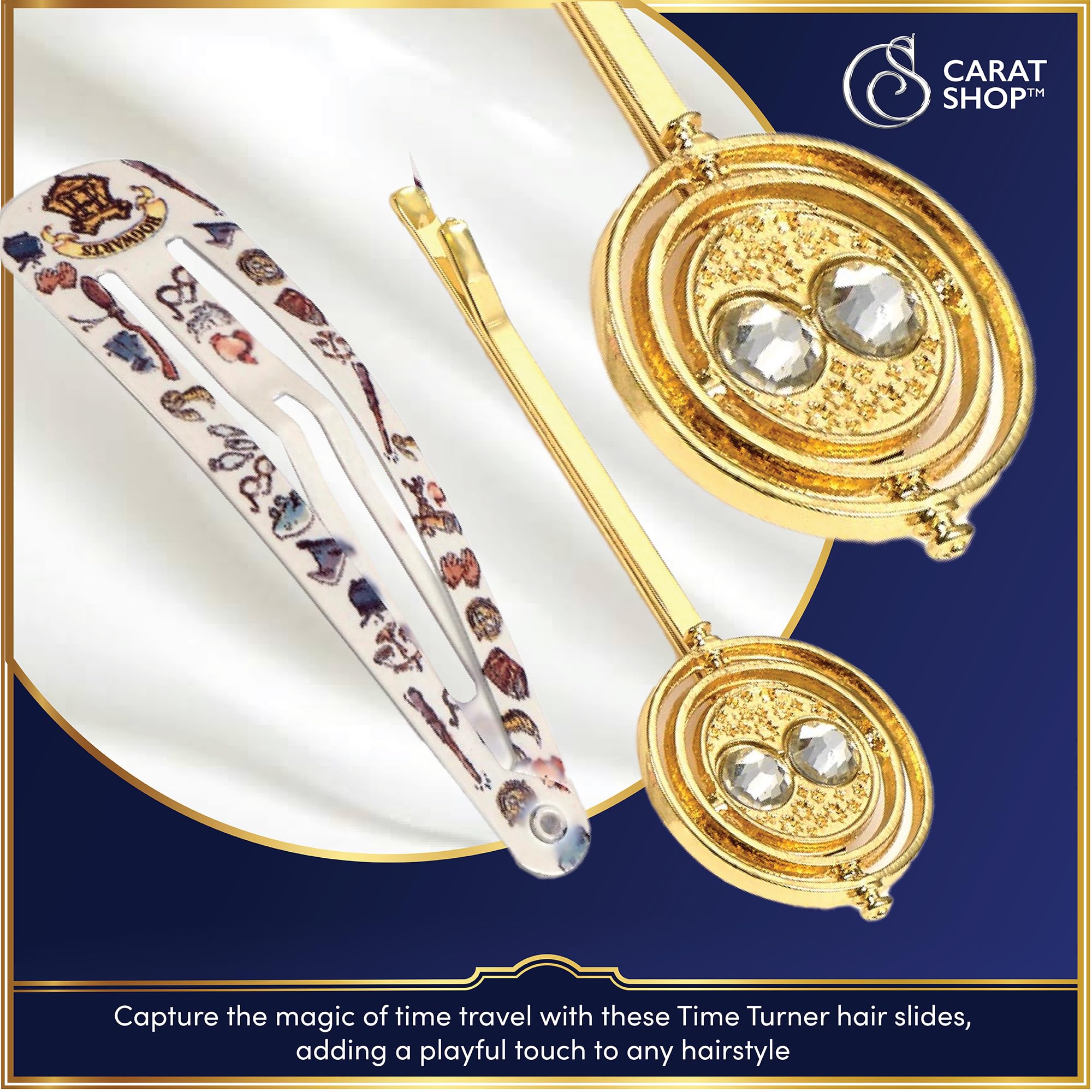 Harry Potter Oficjalny zestaw spinek do włosów z napisem "Time Turner" firmy The Carat Shop