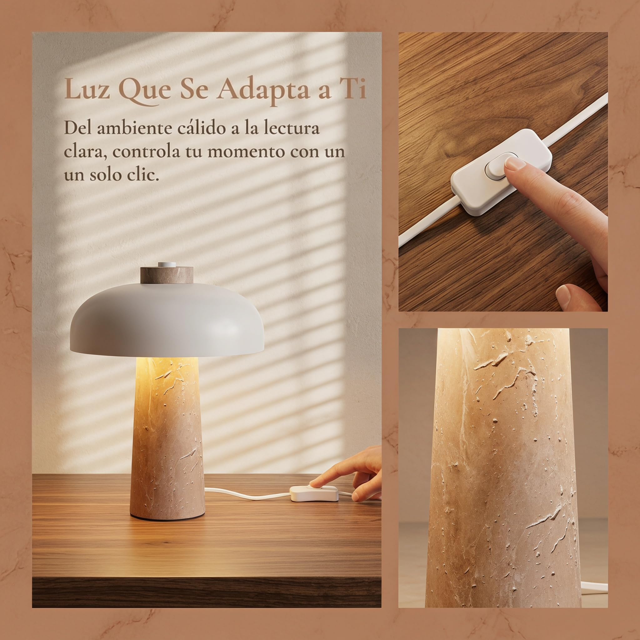 BARCELONA LED Lampada Da Tavolo Design Base In Marmo 2xG9 Bianca