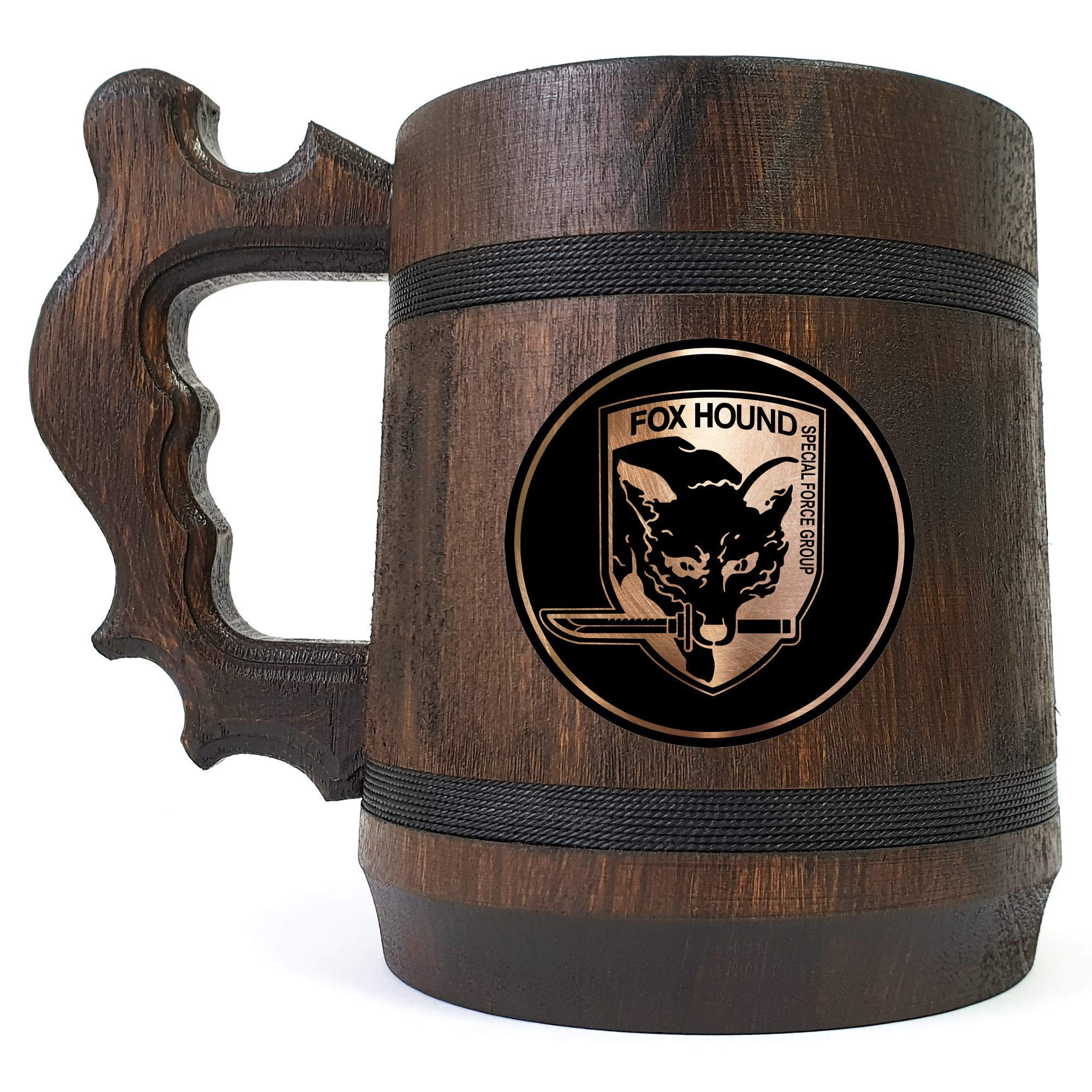 FOX HOUND, Metal Gear Solid Beer Mug, Super Smash Bros Beer Gift, Video Game Beer Stein, Geek Gift, 