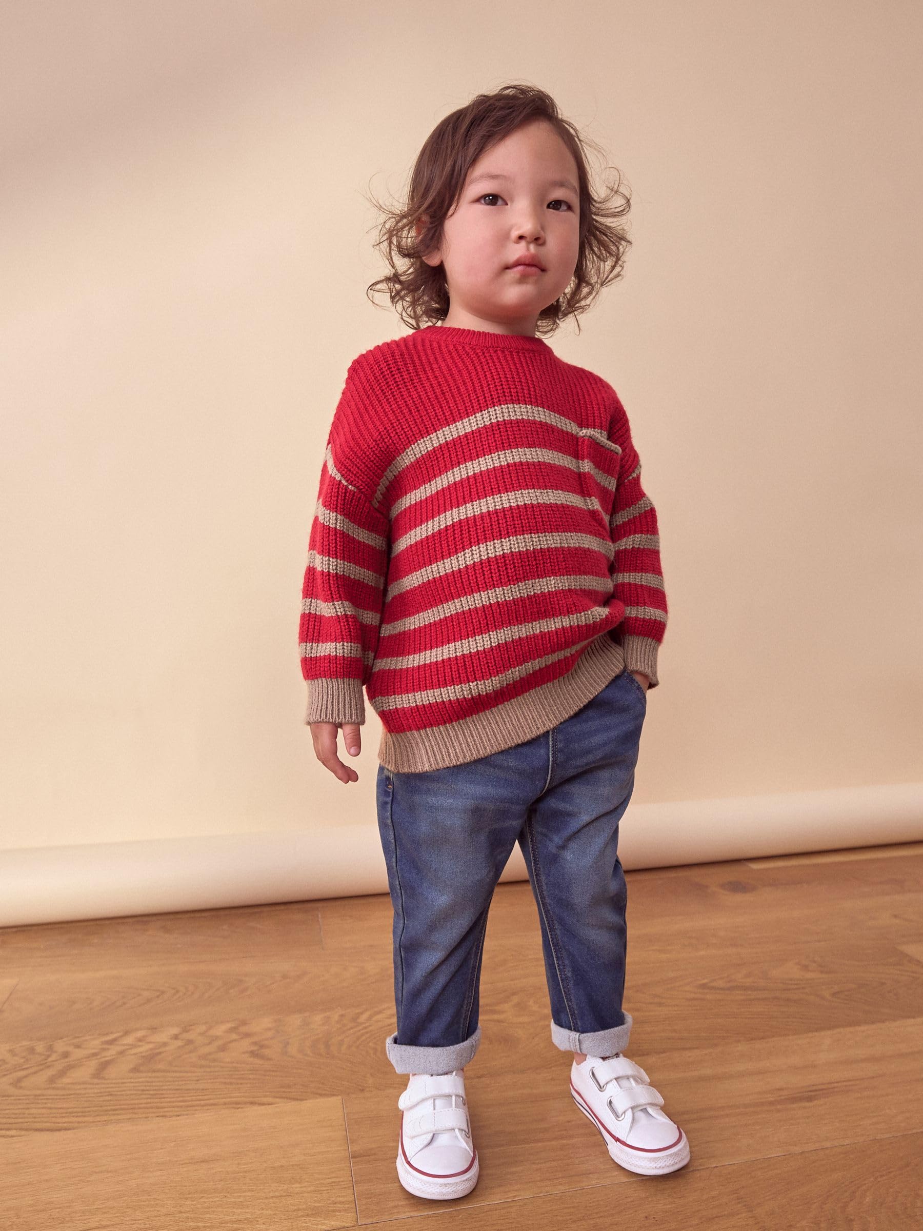 NEXT Ragazzo Jeans Super Morbidi Elasticizzati Senza Chiusura Vintage Wash 18 Mesi-24 Mesi