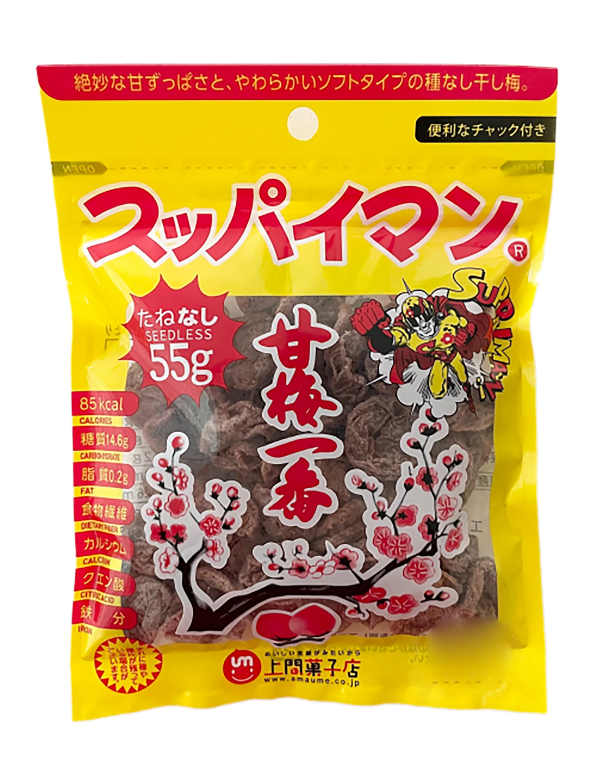 Amazon.co.jp: 上間菓子店 スッパイマン たねなし 55g 6袋