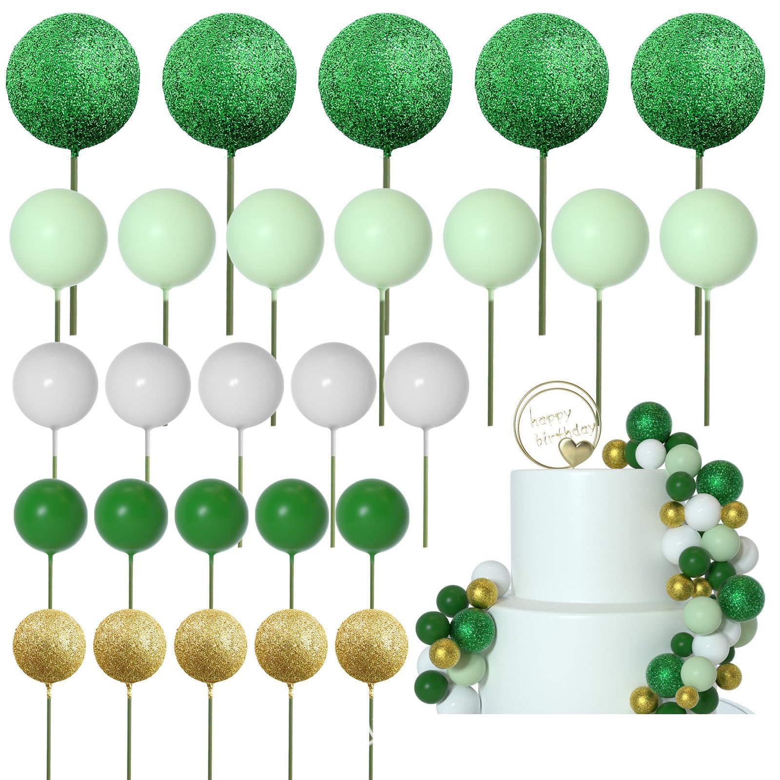 Kalttoy 50Pieces Round Cupcake Toppers Cake Decoration Set Cake Picks Wedding Accessories Suitable for Party Celebration Professional Decorating