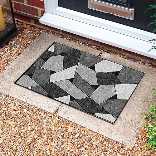 Scceatti Alfombra de baño de secado rápido, alfombra de ducha pequeña, alfombra vintage para interiores, alfombra retro, alfombra retro con