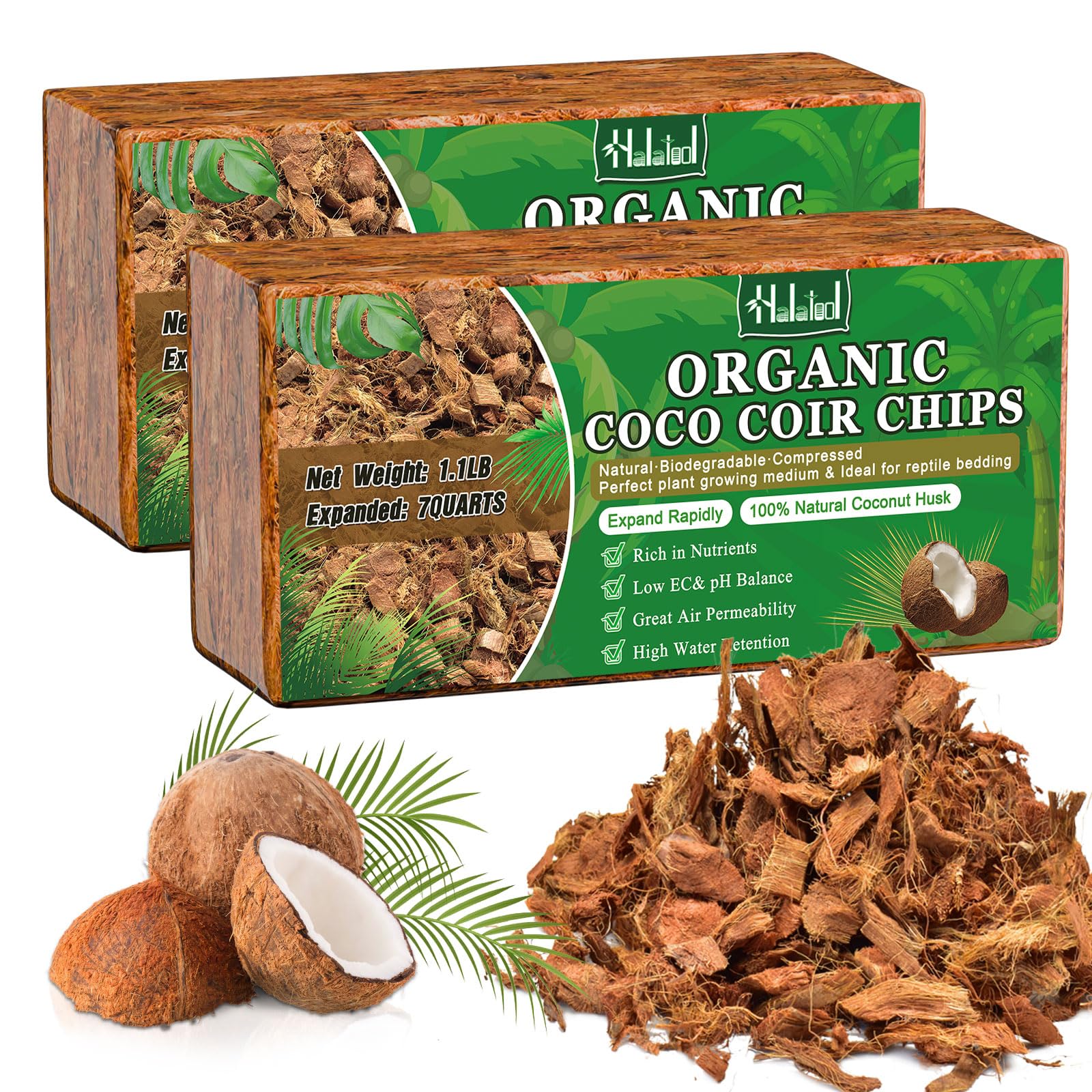 Halatool Coco Husk Chips 2-Pack