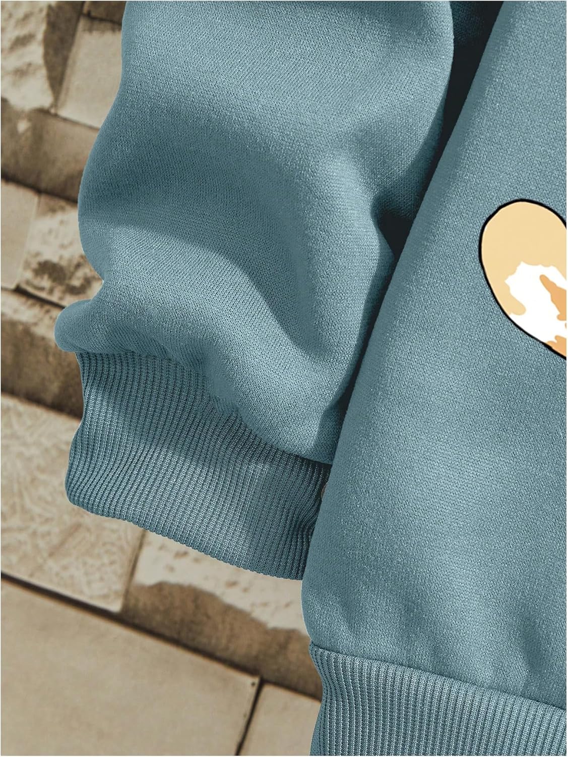 SOLY HUX Men's Sweatshirt Letter Cartoon Graphic Crew Neck Long Sleeve Pullover Tops - Image 2